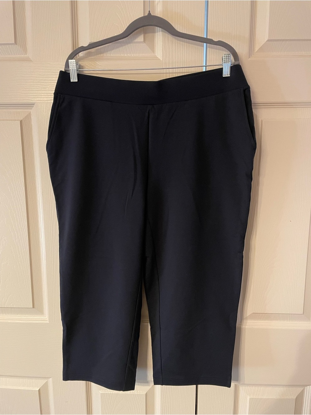 J.Jill, Crop Pants, Navy Blue, Pockets, Soft, Comfort, French Terry, XLP, NWT
